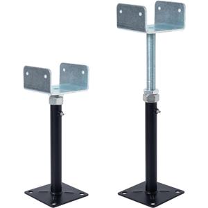 2 Pack U-Shaped Floor Jack for 4x2, 4x4, 4x6 Joists - Adjustable Steel Telepost with U-Head, Mini Screw Jack, Post Jack.9-13 Inch Adjustment Range.