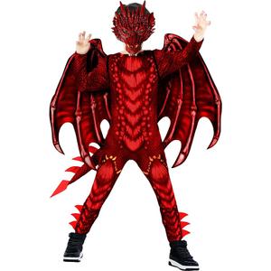 Morph Dragon Costume For Kids, Dragon Wing Costumes For Boys, Halloween Costumes Kids, Boys Halloween Costume (Medium, Red)