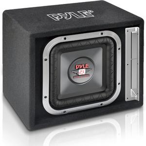 Pyle 10'' Single Series Vented Subwoofer Enclosure - High Powered Woofers with a Non-Pressed Paper Cone, Rear Vented Design with Santoprene Surround - PLSQ10BS,Black