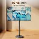 Mobile TV Cart Rolling TV Stand for 10-46 Inch Flat/Curved Screen Up to 88lbs, Height Adjustable Portable TV Cart with Tilting and Rotating, TV Stand with Wheels, Max VESA 200x200mm (Black)