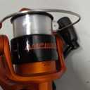 Shakespeare Amphibian Spinning Reel and 5'6" Fishing Rod Combo, Orange, Size 30 Reel, Right/Left Handle Position, 2-Piece Tubular Fiberglass Rod, Pre-Spooled ABS Spool, Oil Felt Drag System