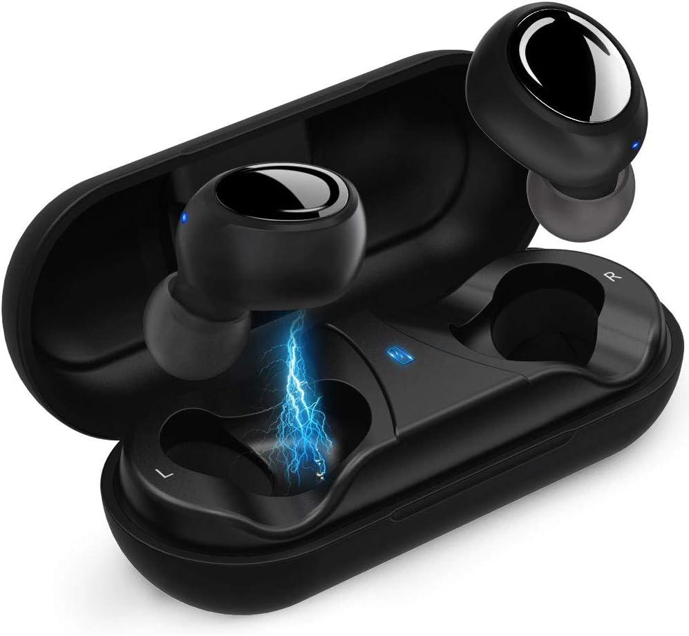 True Wireless Earbuds Bluetooth 5.0 Headphones,MEBUYZ Sports in-Ear TWS 3D Stereo Sound Earphones 6-8 Hours Non-Stop Playtime 24H Playtime with Charging Case Bulid-in Mic IPX5 Waterproof Earbuds