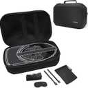 ProCase Hard Travel Case Compatible for Meta Oculus Quest 2 VR Gaming Headset, Shockproof Carrying Bag with Shoulder Strap for Controllers Accessories Storage, Also Fits Elite Strap -Black