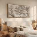 Large Framed Vintage Landscape Canvas Wall Art for Living Room, 24x48 Inch
