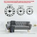 16" Large Wall Clocks Battery Operated, Round Modern Silent Non-Ticking Black Metal Wall Clock for Living Room Decor, Bedroom Kitchen (40cm Diameter, Black Roman Number)
