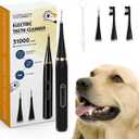 Dog Plaque and Tartar Remover - Dog Tooth Brushing Kit Electric Toothbrush for Dogs,5 Adjustable Mode& 3 Cleaning Head, Plaque Remover for Teeth Stains for Dogs and Cats (Black)