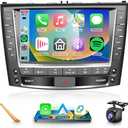 Car Radio Stereo for Lexus IS250 2006-2012 with Wireless CarPlay Android Auto, 9 Inch HD Android 13 Touch Screen HiFi Audio GPS Navigation WiFi USB Bluetooth SWC HD Backup Camera