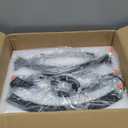 9MMML 10 Lights Wagon Wheel Chandelier, Black Round Globe Wrought Iron Pendant Lights for Dinging&Living Room Kitchen Island Porch Enteyway Hallway,Dia26.4,E26 Bulbs, Heights Adjustable