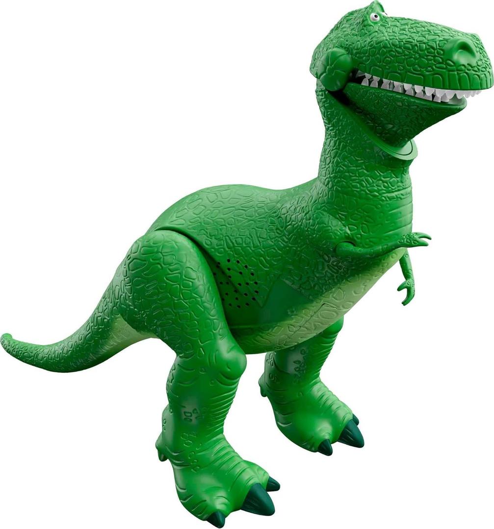 Mattel Disney and Pixar Toy Story Talking Dinosaur Action Figure with Movng Arms, Roarin Laughs Rex Dino Toy, 10.8-inch T Rex with 40+ Sounds & Phrases