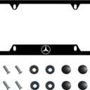 License Plate Frame, Lightweight Rust-Proof Car Plate Holder, Universal Fit for US Standard Vehicles (H-BC)