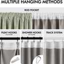 MIULEE Sage Green 100% Blackout Linen Curtains 90 Inch 2 Panels Set Double Sided No Coating Pleated Back Tab Black Out Long Thermal Insulated Pinch Pleat Bedroom Living Room Darkening Window Drapes