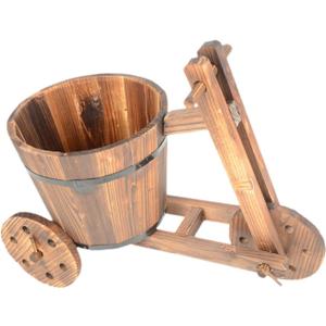 Tricycle Planter Flower Pot Outdoor Multifunctional Indoor Plants Decoration Wood Statue for Kitchen Desktop Office Garden, M