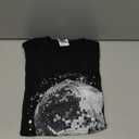 Black and White Disco Ball Club Retro T-Shirt (Black, S)