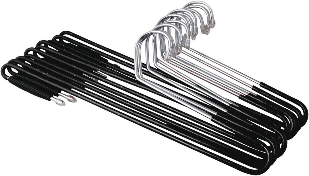 Pants Hangers Non Slip - 20 Pack Velvet Hangers for Closet - Thin Space Saving Clothes Hanger - Strong, Durable, Perchas Terciopelo with 360° Rotatable Hook for Jean, Tank Top, Bra, Shorts (Black)