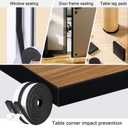 Storystore Weather Stripping Door Seal Strip, 1In x 3/4In x 33FT Self Adhesive Foam Tape for Door Window Insulation Soundproofing Weatherstrip, High Density Foam Seal for Doors Windows Furniture