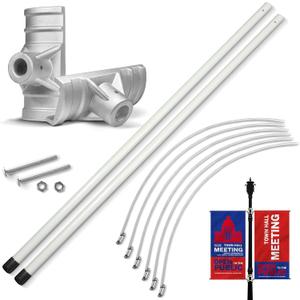Anley Street Light Pole Banner Mounting Bracket Kit for 30" Wide Banners - Outdoor Weather Proof Support - Quick Installation Perfect for Promoting Events, Business, Advertisement