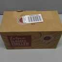 Gusto Nostro White Marble Chiller for Glass and Stainless Steel Tumbler Set of 2 - Freezable Glass Chiller Holder - Cool Set of Chillers and Stemless Metal Tumblers for Home Bar (Silver)