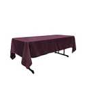 LA Linen Polyester Poplin Rectangular Tablecloth 60 by 144" , Eggplant