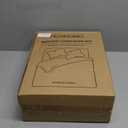 MUXHOMO 7 Pieces Queen Comforter Set, Seersucker Bed in a Bag Queen Size, All Season Luxury Bedding Set with Comforter, Flat Sheet, Fitted Sheet, Pillowcases & Shams, Ivory (Queen (88"x88"))