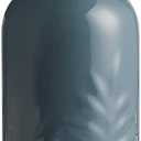 Sweejar Ceramic Olive Oil Dispenser Bottle, 20 Oz Relief Opaque Oil Cruet Protects Oil To Reduce Oxidation, Suitable for Storage Oil, Vinegar, Soy Sauce, Coffee Syrup, Liquids, Set of 1 (Fog Blue)