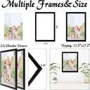 12x18 Picture Frame Set of 2, Black Photo Frames High Transparent Wall Gallery Desktop Horizontal Vertical for Canvas Collage Photo Poster Certificate 12 x 18 inches