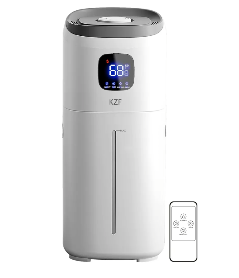 KZF 15L Humidifiers for Bedroom Large Room - 2000 Sq.ft Coverage, 72Hrs Runtime, Top Fill, 26dB Quiet, 3 Mist Levels & Diffuser, Auto Shut-Off, Ready for Baby Nursery and Plants