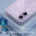 Choiche Compatible for iPhone 17 Case, Women Cute Clear Glitter Bling Sparkly Case, [2 x Diamond Camera Lens Protectors] [2 x Tempered Glass Screen Protectors] 6.3-inch (Glitter Clear)
