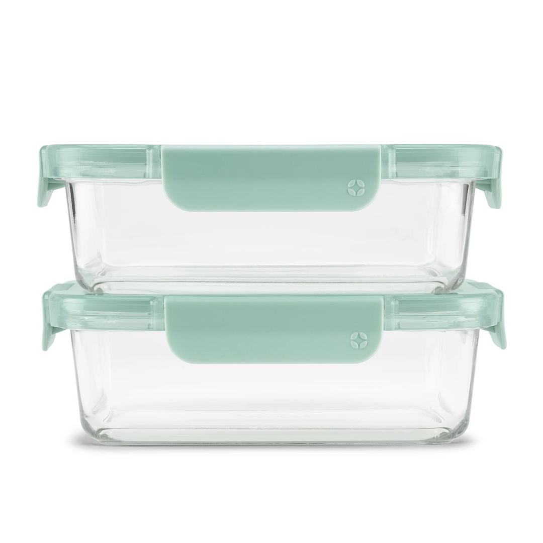 Ello Glass Meal Prep Set Containers and Lids - 4 ml