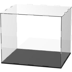 Clear Acrylic Display Case, 12 x 10 x 10 Inch Assembled Clear Acrylic Display Box Dustproof for Action Figures/Model/Statues/Collectibles/Doll/Toys/Home Storage