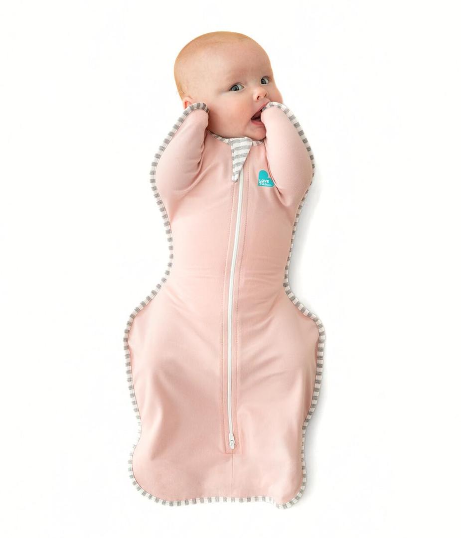 Love to Dream Swaddle UP, Baby Sleep Sack, Self-Soothing Swaddles for Newborns, Improves Sleep, Snug Fit Helps Calm Startle Reflex, New Born Essentials for Baby, 1.0 TOG, 8-13lbs, Pink (Small (8-13 lbs.), Dusty Pink)
