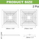 PATIKIL 14x14 Inch Bathroom Exhaust Fan Cover, 2Pcs Plastic Fan Grilles Air Conditioning Vent Cover with Springs for Square Ceiling or Exhaust Fans Home Office Bathroom Kitchen Ventilation