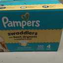Pampers Swaddlers Diapers, Size 4 (15-34 lbs), 120 Count, Absorbent, Keeps Baby Dry and Comfortable, Skin Safe Disposable Baby Diaper 