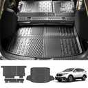 Qyebbk Cargo Liners for 2017-2022 Honda CRV CR-V Fuel Model, Trunk Mat with Seat Back Cover Accessories All Weather Rear Cargo Mat Backrest Protector(17-22 Fuel Model, Not for Trunk with Subwoofer)