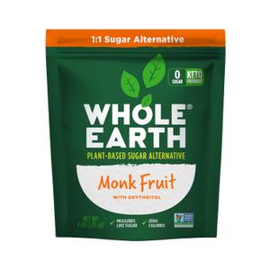 WHOLE EARTH Monk Fruit Sweetener with Erythritol, Plant-Based Sugar Alternative, 4LBS (64 Ounce (Pack of 1))