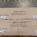 Black 7-Piece Wicker Outdoor Sectional Set with White Cushions (2 Boxes, All #2 of 2)