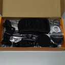 NBTEPEM 27 PCs Black Bling Car Accessories Set for Women, Steering Wheel Covers Universal Fit 15 Inch, Bling License Plate Frame, Bling Phone Holder, Bling Car Coasters (Black Diamond)