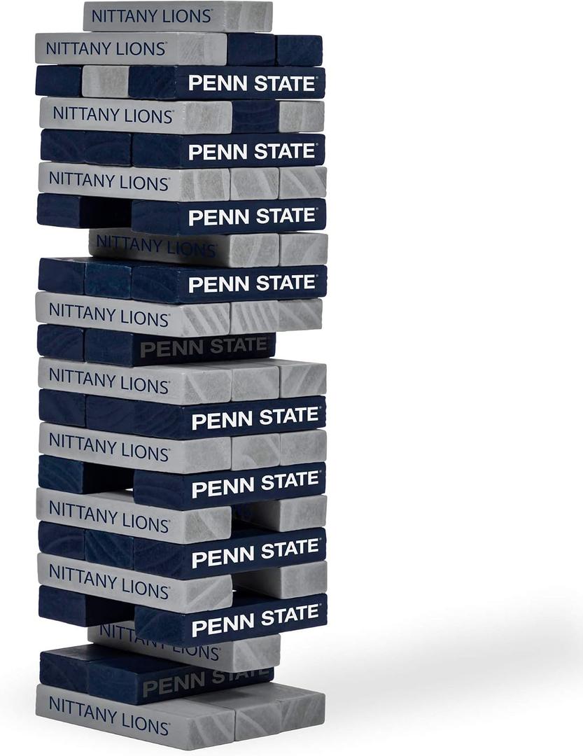 Wild Sports NCAA Pro Football Tabletop Stackers Block Game for College Football Fan, Dorm Game, Tailgate