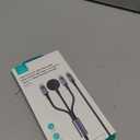 72W Super Fast Charging 3-in-1 Multi Charging Cable, Dual USB-C Ports for iWatch Ultra/SE/10-1/iPhone 17/16/15 Pro, Multi Charger for Apple Watch, Galaxy Phone Travel Essentials