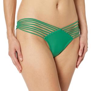 Luli FAMA Women's Cosita Buena Wavey Brazilian Ruched Back Bikini Bottom, XS