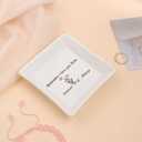 JoycuFF Trinket Dishes for Jewelry Mom Mother Birthday Christmas Mothers Day Gift Jewelry Tray for Rings Necklaces Bracelets Earrings Remember I Love You Mom Jewelry Dishes