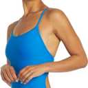 Sporti Tie Back Women's Athletic One Piece Swimsuits - Slimming Bathing Suit for Swimmers - Competitive Swimsuit Women (32, Bongo Blue)