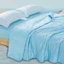 King Size Weighted Blanket 40lb(88''x104'' , Dual-Sided), Reversible Cozy Warm Velvet & Cooling Tencel Fabric King Weighted Blanket for Adults & Couples All Season Use - Carry Bag Included, Lake Blue