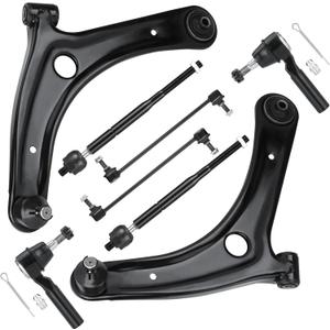 8PCS Front Lower Control Arm w/Ball Joint for 2007-2012 Dodge Caliber, 2007-2017 Jeep Compass Patriot Suspension Kit K620066 K620065 EV80645 ES800408 K750385