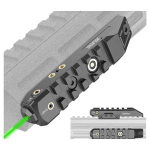 Solofish 2-in-1 Mounted Laser Sight is Compatible with Mlok/Picatinny Rail for Rifle, Low-Profile Tactical Green/Blue/Red Laser Sight, Magnetic Rechargeable