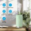 Portable Mini Humidifier, 350ml Small Cool Mist Humidifier for Plants, USB Personal Desktop Humidifier for Bedroom Car Office Travel with Auto Shut-Off & 2 Mist Modes (Green)