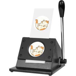 Happizza 2.28in Button Paper Cutter, 58mm Pin Button Cutter Circle Graphic Punch for Button Maker Machine,Photo Machine,Artpaper,Scrapboard Cutting, 58mm-Round
