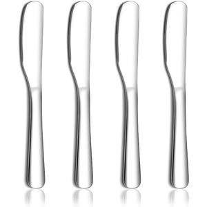 Homquen Stainless Steel Butter Knife, Butter Spreader, Butter Knives, Butter Spreader Knife for Kitchen Restaurant Party, Kitchen Gadgets, Set of 4