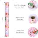 3 x BIOBROWN Christmas Wrapping Paper - 17 Inch X 33 Feet (46.7 sq. ft. ttl.) - Funny Cute Santa Claus Design Perfect for Xmas, Party, Holiday Gift Wrap