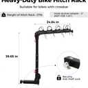 Bike Rack for Car, Bike Rack Hitch Mount with 2'' Hitch Receiver, Bike Racks for SUV Truck Minivans with Dual Lock, 165 LBS Capacity for 2/3/4 Bikes, Tiltable & Foldable, Easy Assembly, Black