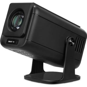 Mini Projector, V1 Portable Projector, Native 1920*1080P Support 4K Parse with Dual-Band WIFI6 5G Wireless 5.0 Bluetooth Android 13, 600ANSI, 270 Rotatable, Auto Keystone Correction Video Projector